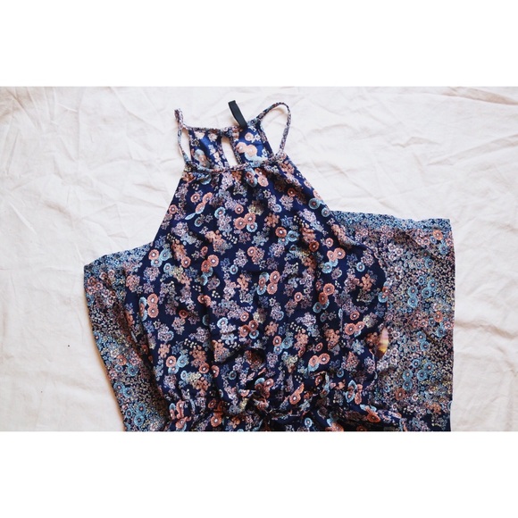 NWT Spring Floral Bebop Wide-Leg Romper / Size M - Picture 1 of 5